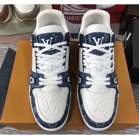 lv trainer white blue|Lv trainers louis vuitton.